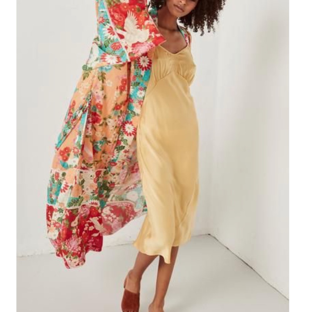 SOLD!! Spell Boudoir Slip Dress in Marigold - Picture 2 of 7